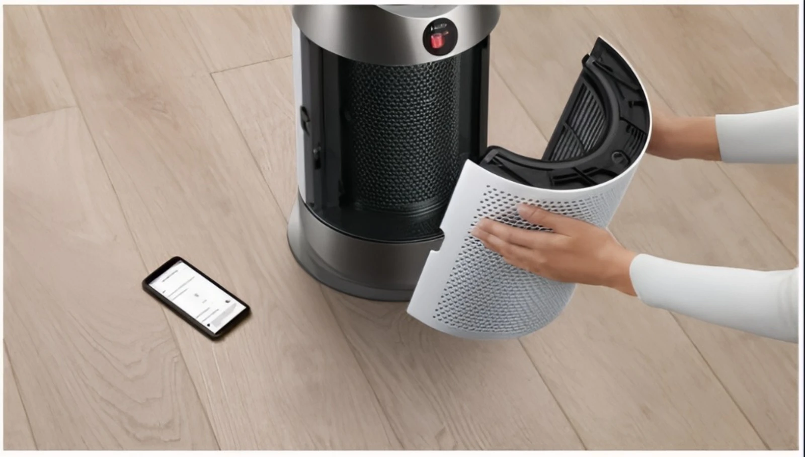 Cambio de filtro HEPA ultra sencillo en segundos