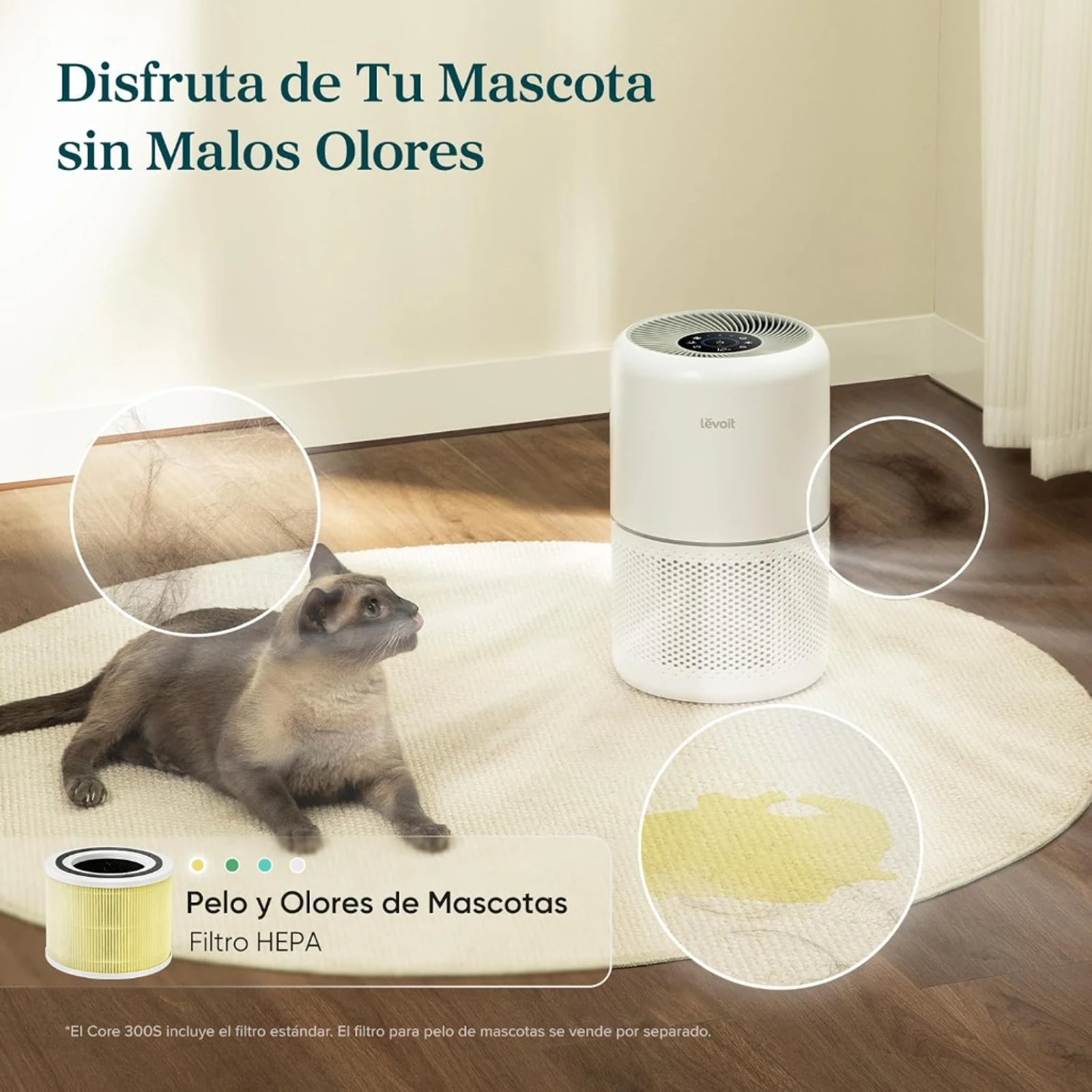 Filtro especial Mascotas: Elimina pelo y olores