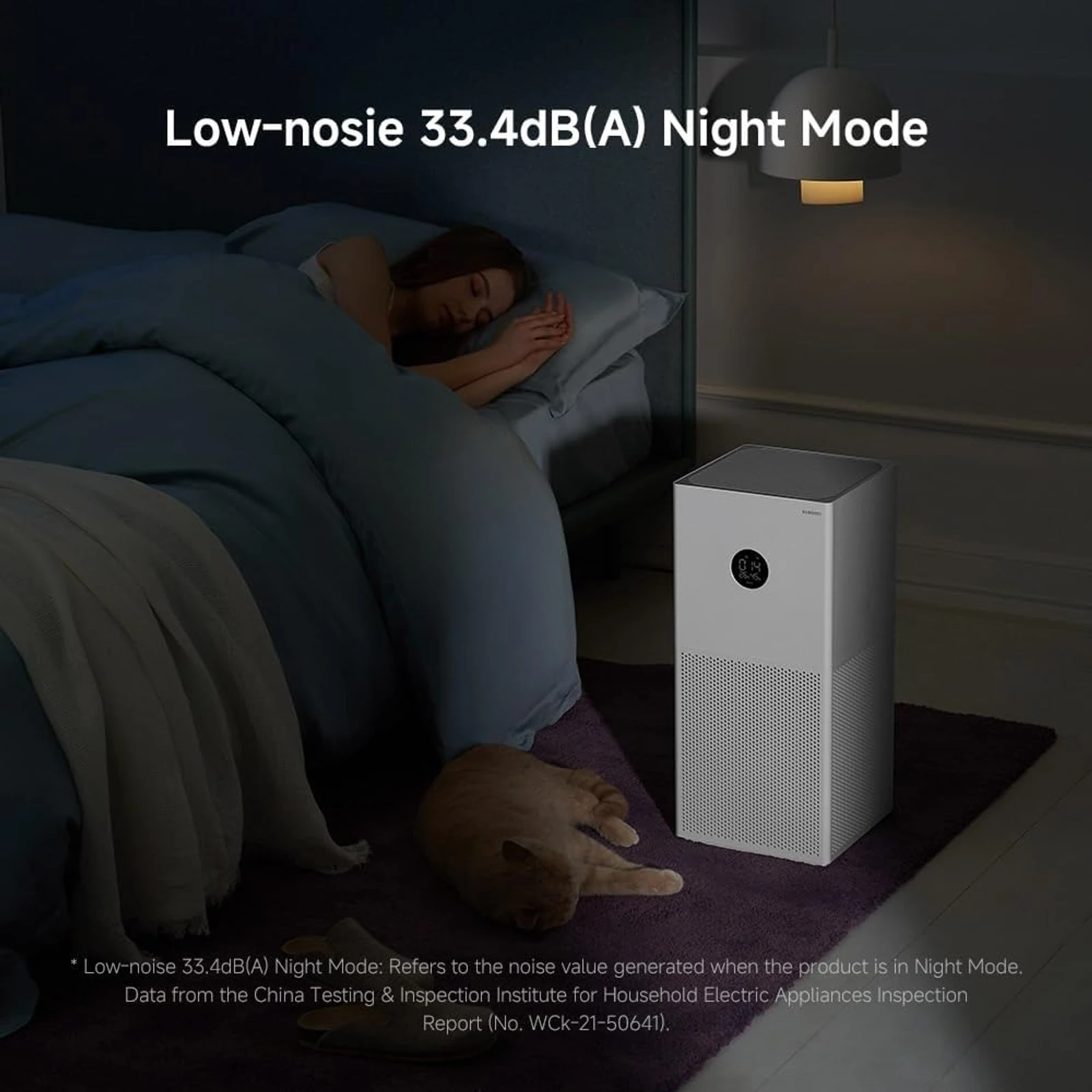 Modo nocturno ultra silencioso (33.4dB) para dormir